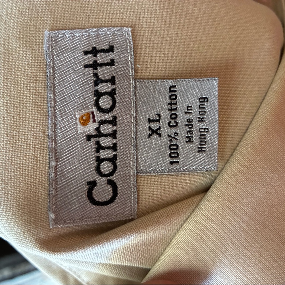 Carhartt Tan Cotton Shirt with Logo Label